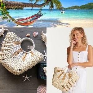 BILLABONG-Large Straw Tote Bag NWT